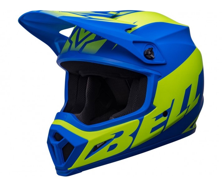 Casco Bell Mx-9 Mips Disrupt Azul Mate Amarillo |800002390568|