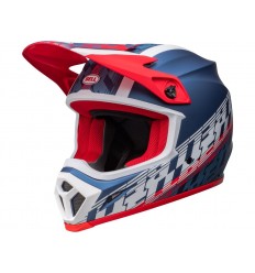 Casco Bell Mx-9 Mips Offset Azul Mate Blanco |800002670768|