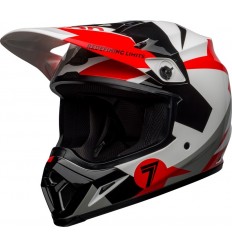 Casco Bell Mx-9 Mips Seven Battleship Rojo Blanco |801001540368|