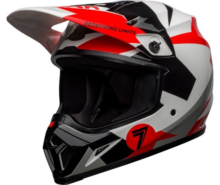 Casco Bell Mx-9 Mips Seven Battleship Rojo Blanco |801001540368|