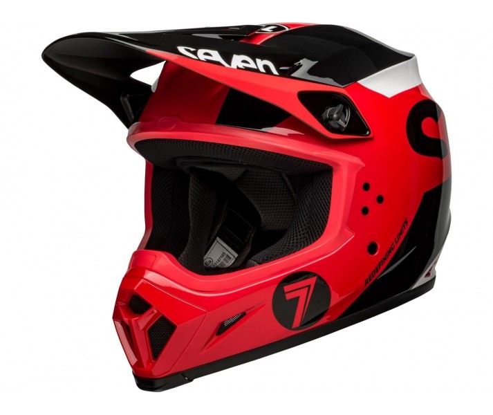 Casco Bell Mx-9 Mips Seven Phaser Rojo Negro |8006716005|