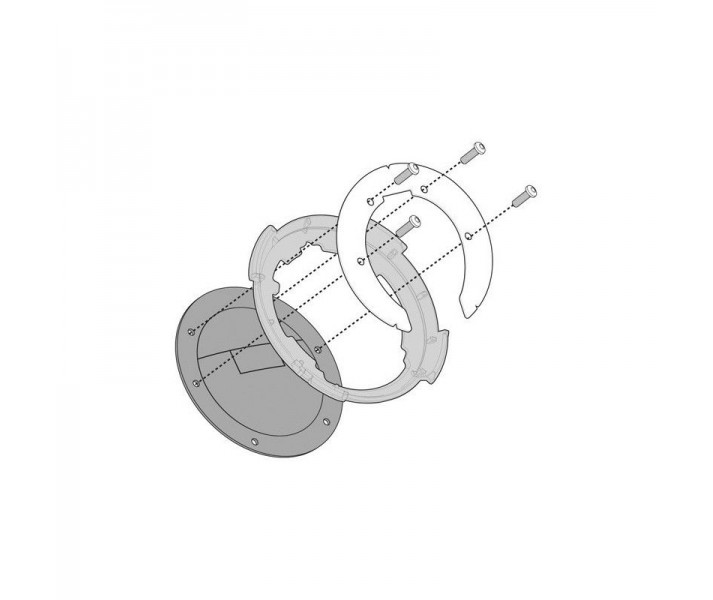 Kit Adaptador Givi Metálico Para Bolsas Deposito TANKLOCK TanklockED |BF47|