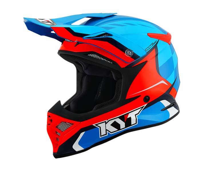 Casco Kyt Skyhawk Glowing Azul Naranja Fluor |1010012403|