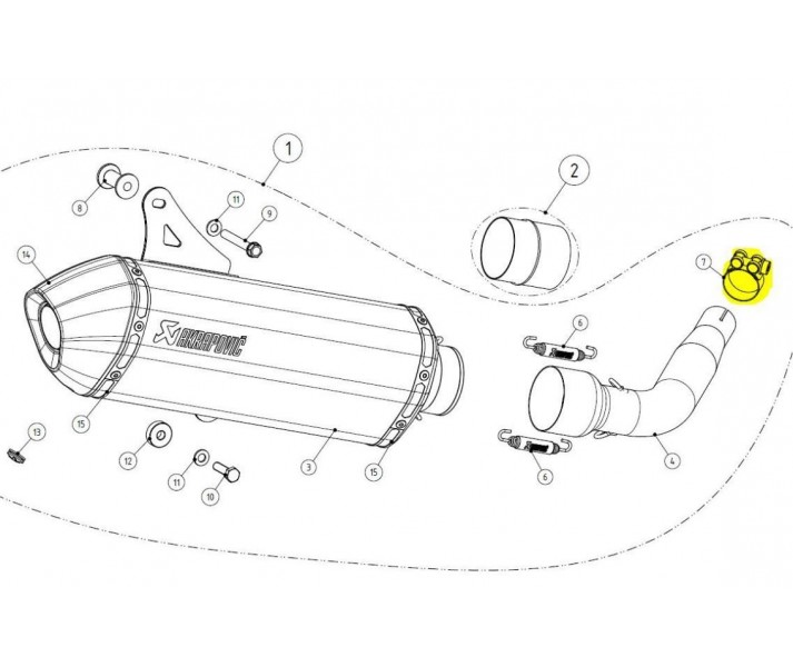 Replacement Muffler Clamp AKRAPOVIC /18601088/