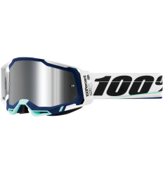 Máscara 100% Racecraft 2 Arsham Blanco Azul Plata |26013213|
