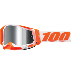 Máscara 100% Racecraft 2 Blanco Naranja Plata |26013215|