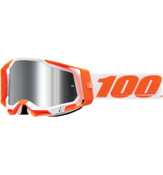 Máscara 100% Racecraft 2 Blanco Naranja Plata |26013215|