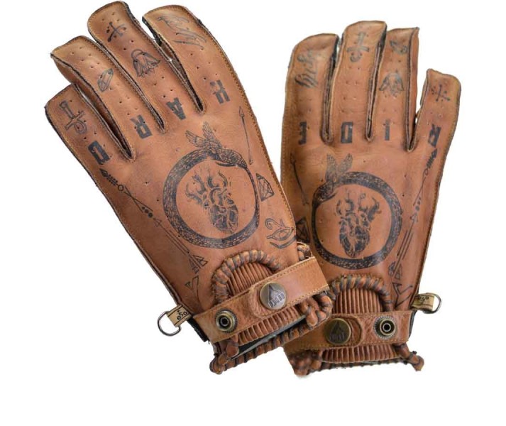 Guantes Verano By City Second Piel Tattoo Marrón |1000061XS|