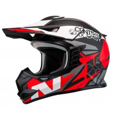 Casco Nzi Knobby Contest Negro Rojo Blanco Mate |150311A209|