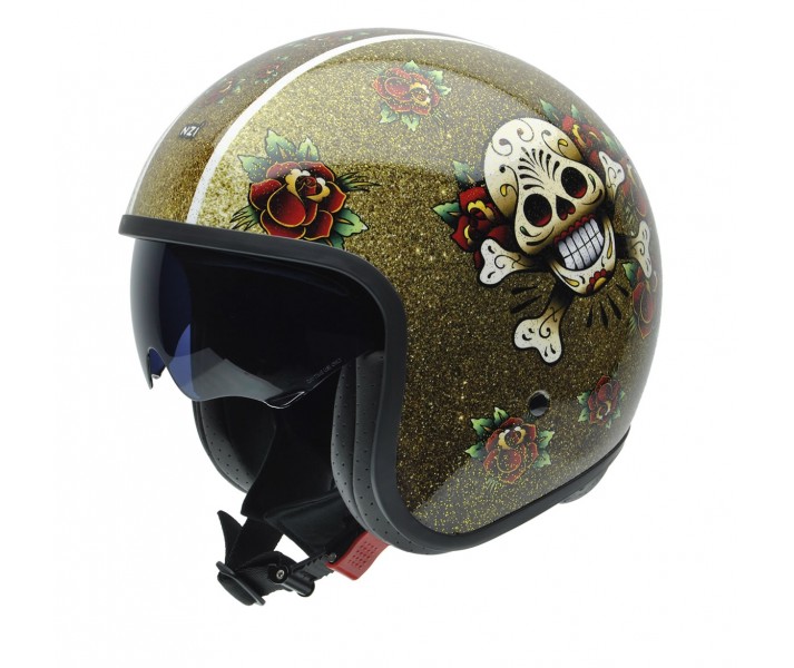 Casco Nzi Rolling 4 Sun Skull 'N Roses Brillo |050406G744|