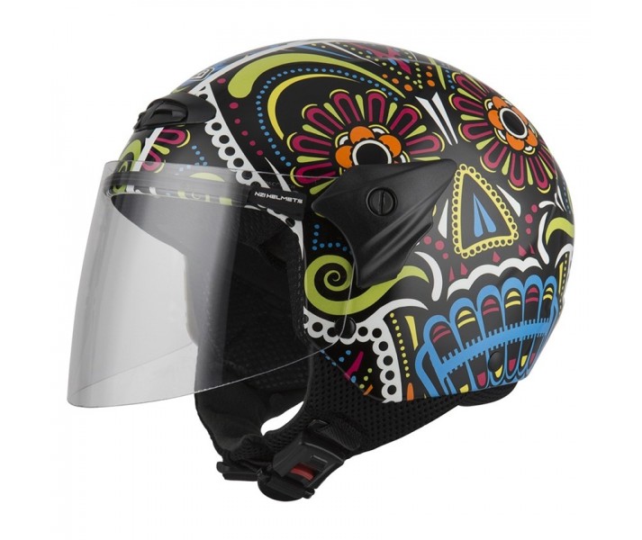 Casco Nzi Infantil Minijet Helix Ii Calaca Brillo |050269AR05|