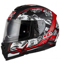 Casco Nzi Eurus 2 Duo Komet Negro Rojo Brillo |150312A617|