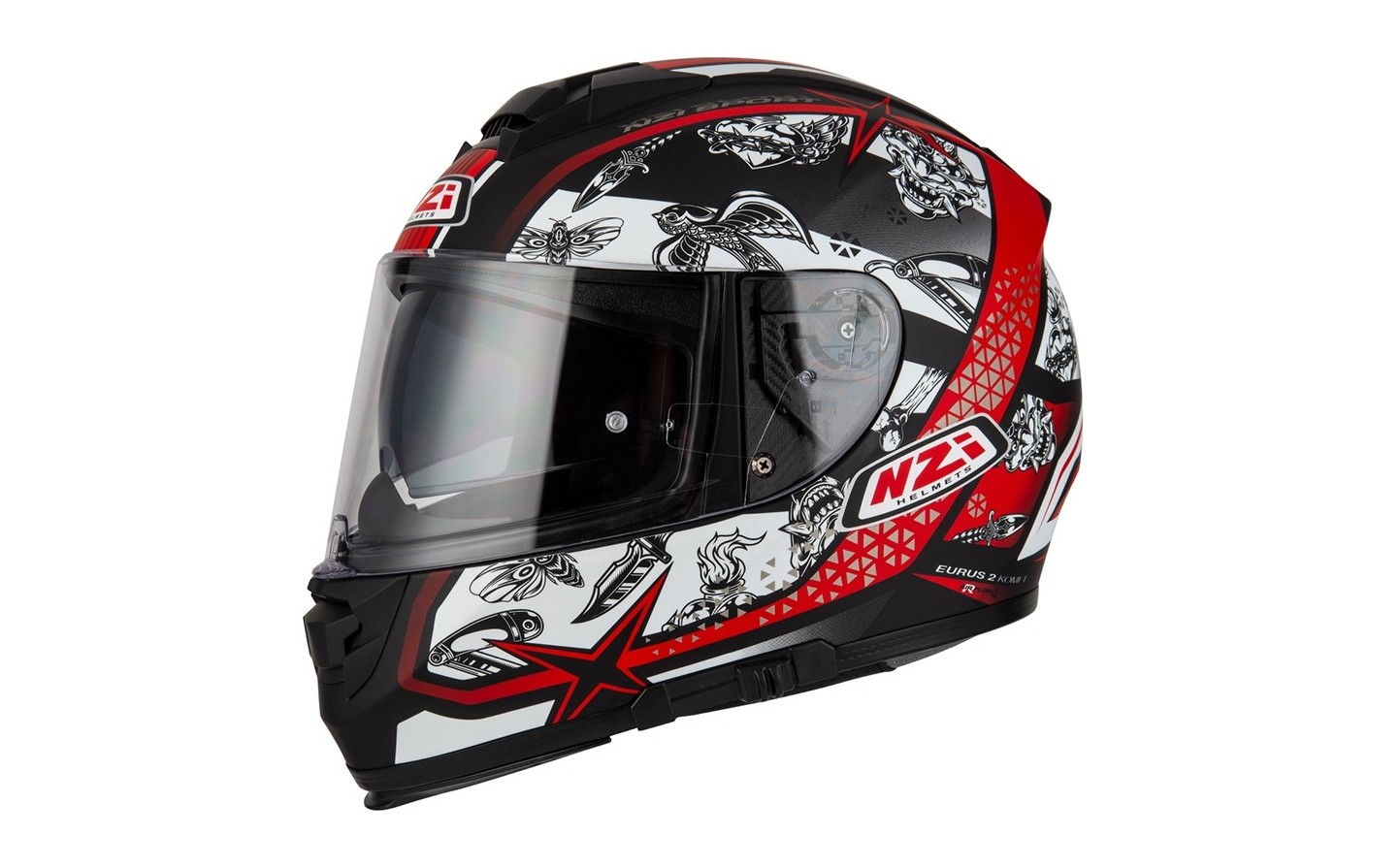 NZI casco moto integral Trendy Overtaking rojo