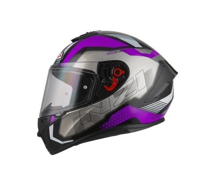 Casco Nzi Trendy Metal Negro Purpura 150330A513