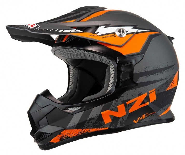 Casco Nzi Knobby Bolt Antracita Naranja Mate |150311A211|