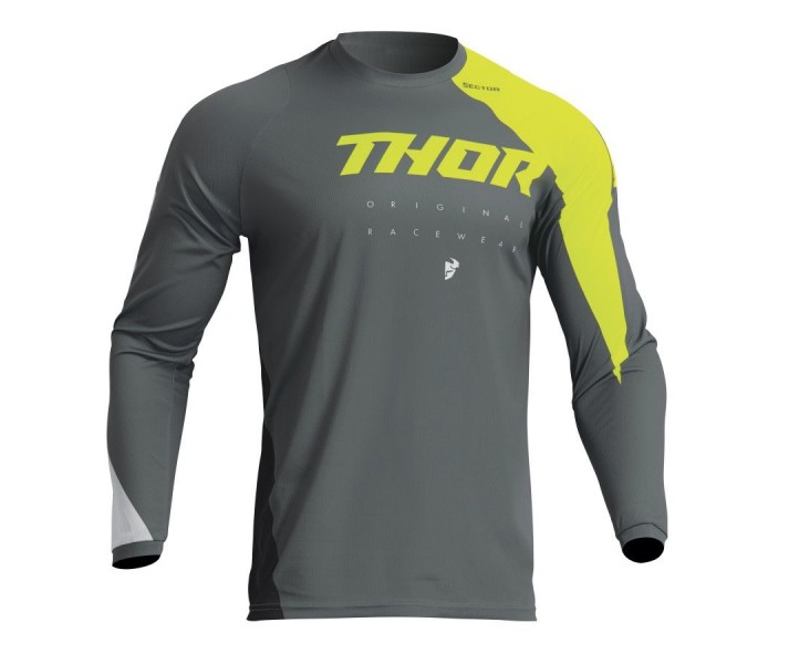 Camiseta Thor Sector Edge Gris Amarillo Fluor |2910713|