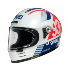 Casco Shoei Glamster Mm93 Retro Tc10 Blanco Rojo Azul |CSGLAM12104|