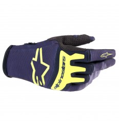 Guantes Alpinestars Techstar Night Navy Amarillo Fluor |3561023-7455|