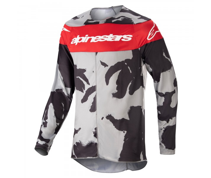 Camiseta Alpinestars Táctico Racer Cast Gris Camo Mars Rojo |3761223-9228|