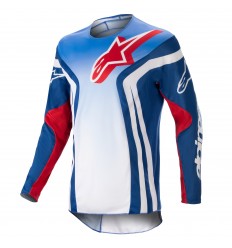 Camiseta Alpinestars Racer Semi Azul Hot Rojo |3761523-7241|