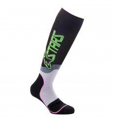 Calcetines Alpinestars Mx Plus-2 Negro Verde Neon Rosa Fluor |4701920-1669|