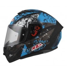 Casco Nzi Trendy Jungle Negro Sky Azul |150330A558|