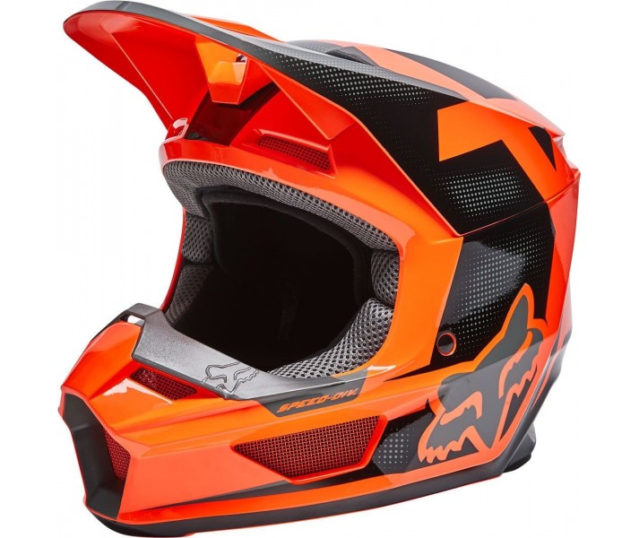 Casco Fox Infantil V1 Dier Naranja Fluor |28360-824|