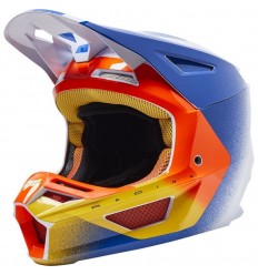 Casco Fox V2 Rkane Naranja Azul |28802-592|