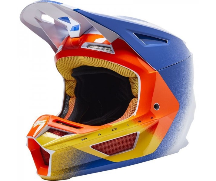 Casco Fox V2 Rkane Naranja Azul |28802-592|