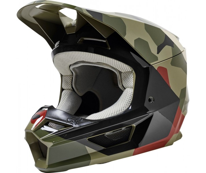 Casco Fox Inafntil V1 Bnkr Verde Camo |28814-031|