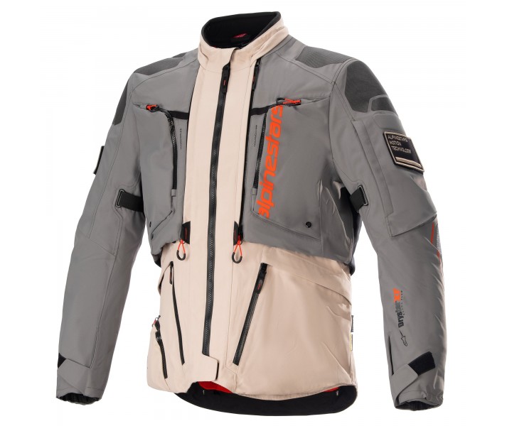 Chaqueta Alpinestars Amt-10R Drystar Xf Gris Marrón Naranja |3209623-9684|