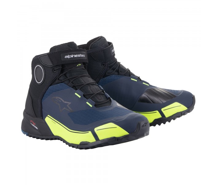 Zapatillas Alpinestars Cr-X Drystar Riding Negro Azul Amarillo Fluor |2611820-17