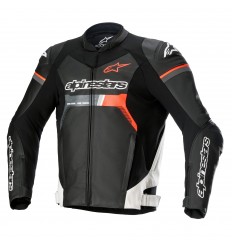 Chaqueta Alpinestars Gp Force Leather Negro Blanco Rojo Fluor |3100822-1231|