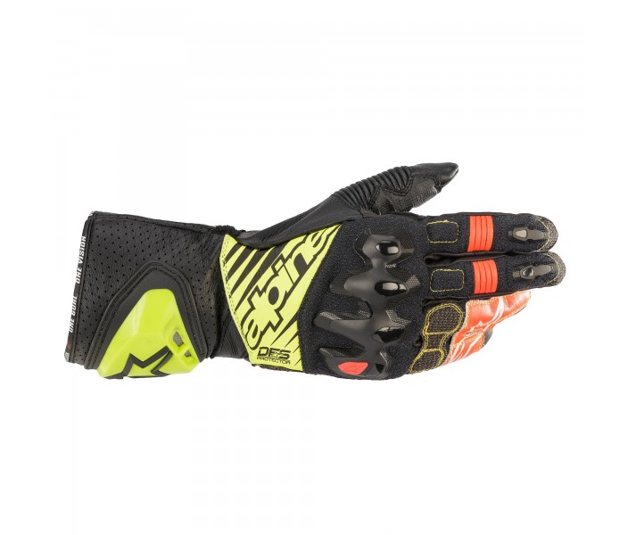 Guantes Alpinestars Gp Tech V2 Negro Amarillo Blanco Rojo |3556622-1503|