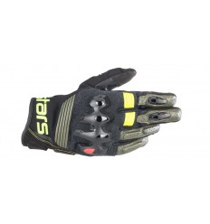 Guantes Alpinestars Halo Leather Negro Amarillo Fluor |3504822-6085|