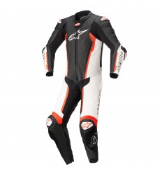 Mono Alpinestars Missile V2 Leather 1 Pc Negro Blanco Rojo Fluor |3150122-1231|