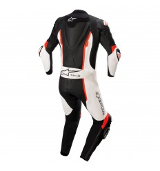 Mono Alpinestars Missile V2 Leather 1 Pc Negro Blanco Rojo Fluor |3150122-1231|