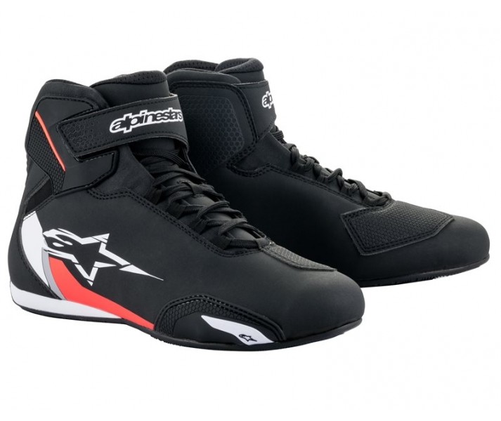 Zapatillas Alpinestars Sektor Negro Blanco Rojo Fluor |2515518-1231|