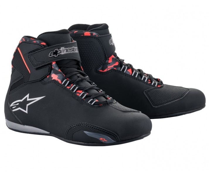 Zapatillas Alpinestars Sektor Waterproof Negro Gris Rojo Fluor |2544519-1118|