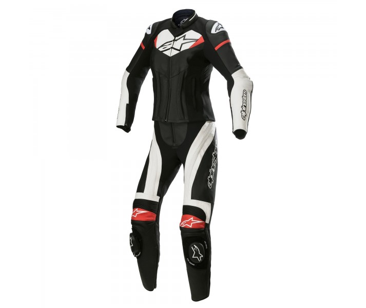 Mono Alpinestars Mujer Gp Plus 2 Pc Leather Negro Blanco Rojo |3170522-1304|