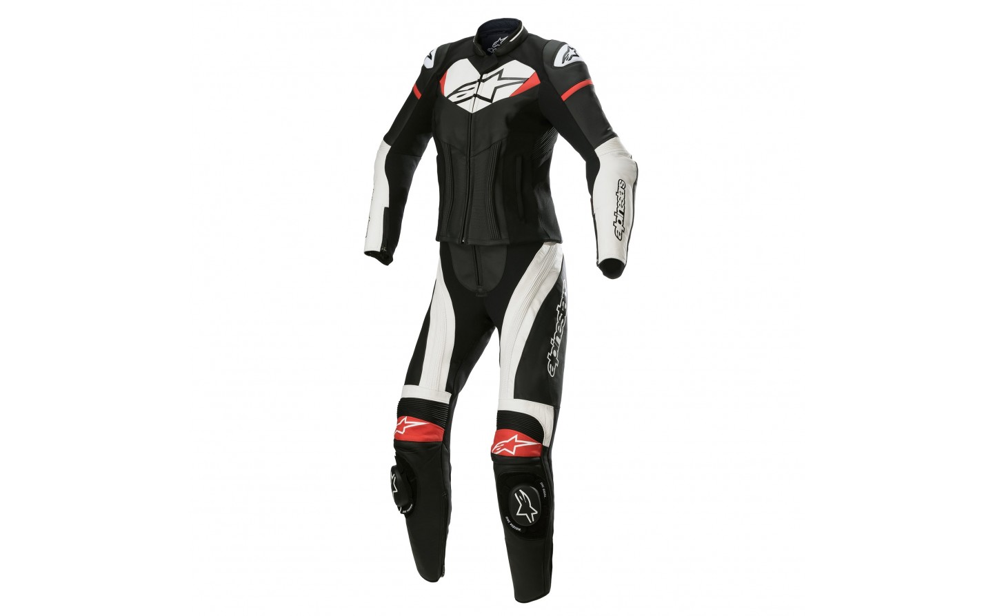 Mono Alpinestars Mujer Gp Plus 2 Pc Leather Negro Blanco Rojo, 3170522-1304