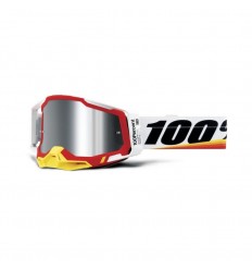 Máscara 100% Racecraft 2 Arsham Rojo Plata Flash |5001000016|