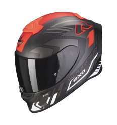 Casco Scorpion Exo-R1 Evo Carbon Air Supra Negro Mate Plata Blanco |110-403-284|