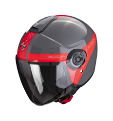 Casco Scorpion Exo-City II Short Gris Rojo |183-424-318|