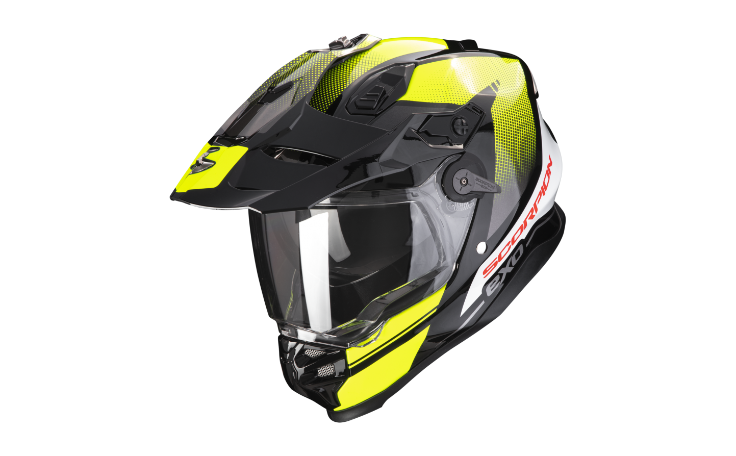 Casco Scorpion Adx-2 Camino Negro / Plata / Rojo