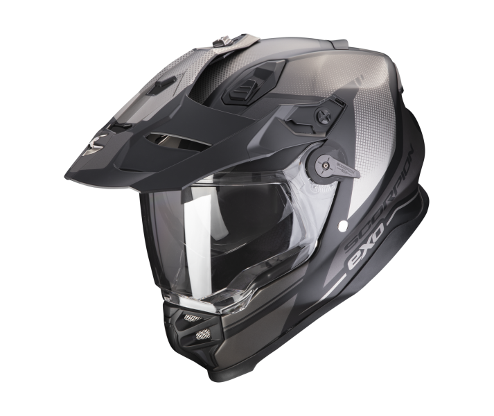 Casco Scorpion Adf-9000 Air Trail Negro Mate Plata |184-425-159|