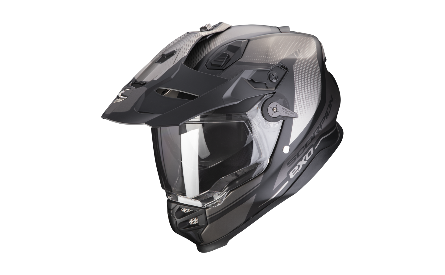 Casco Scorpion Adx-2 Camino Negro / Plata / Rojo