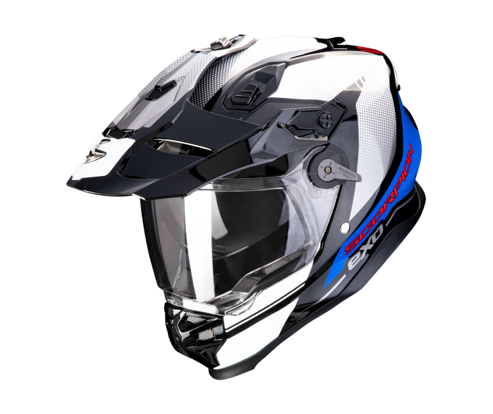 Casco Scorpion Adx-2 Camino Negro / Plata / Rojo