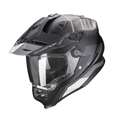 Casco Scorpion Adf-9000 Air Desert Negro Mate Plata |184-426-159|