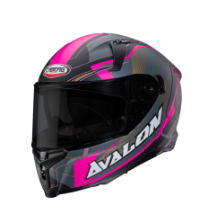 Casco Caberg Avalon X Optic Negro Gris Mate Fucsia |C2QI60L9|